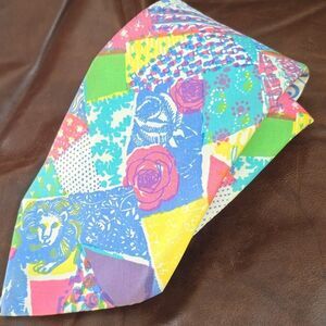 Lilly Pulitzer | Vintage RAYON Mens Stuff Tie